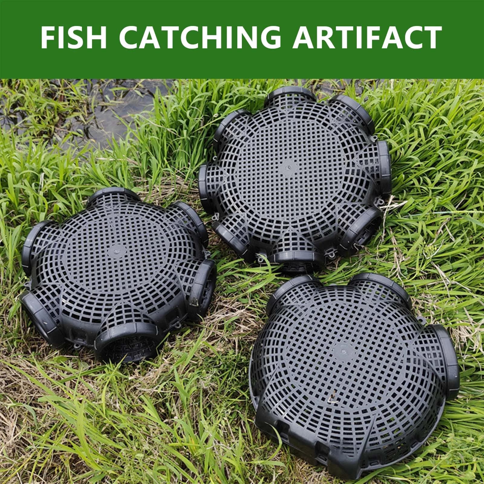 Gabbia per gamberetti anguilla gialla, pentola per pesci, gabbia con design a 3/6/8 fori, adatta per attrezzi da pesca all'aperto