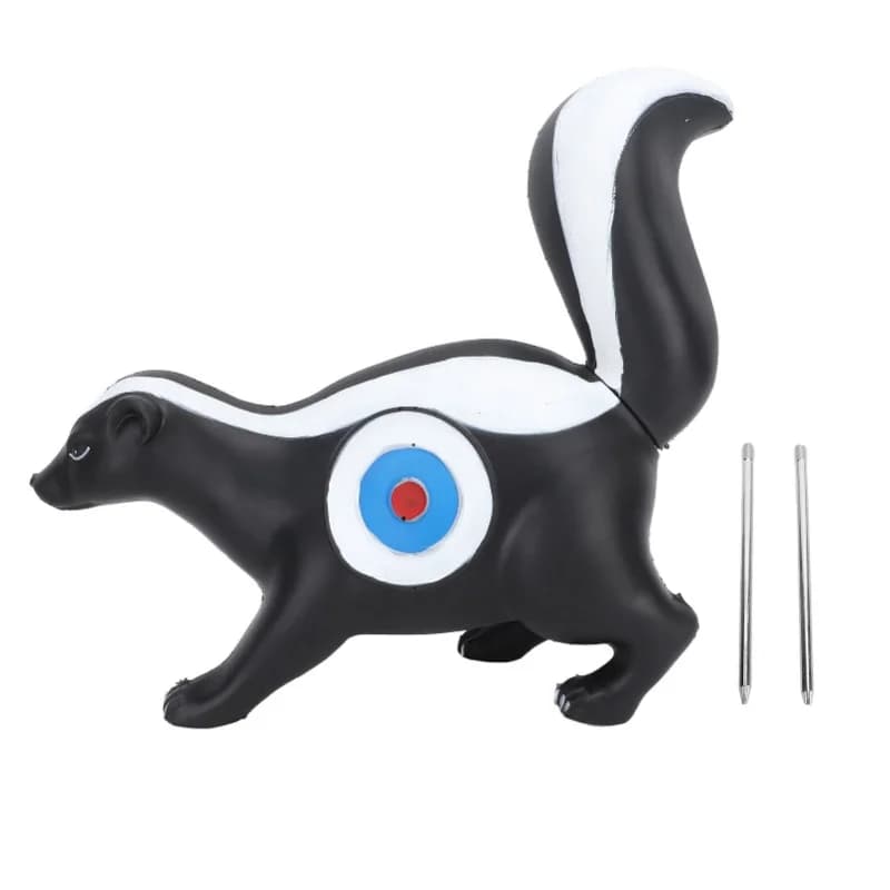 Bersaglio per tiro con l'arco 3D a forma di skunk in PU, accessorio portatile per allenamento e pratica