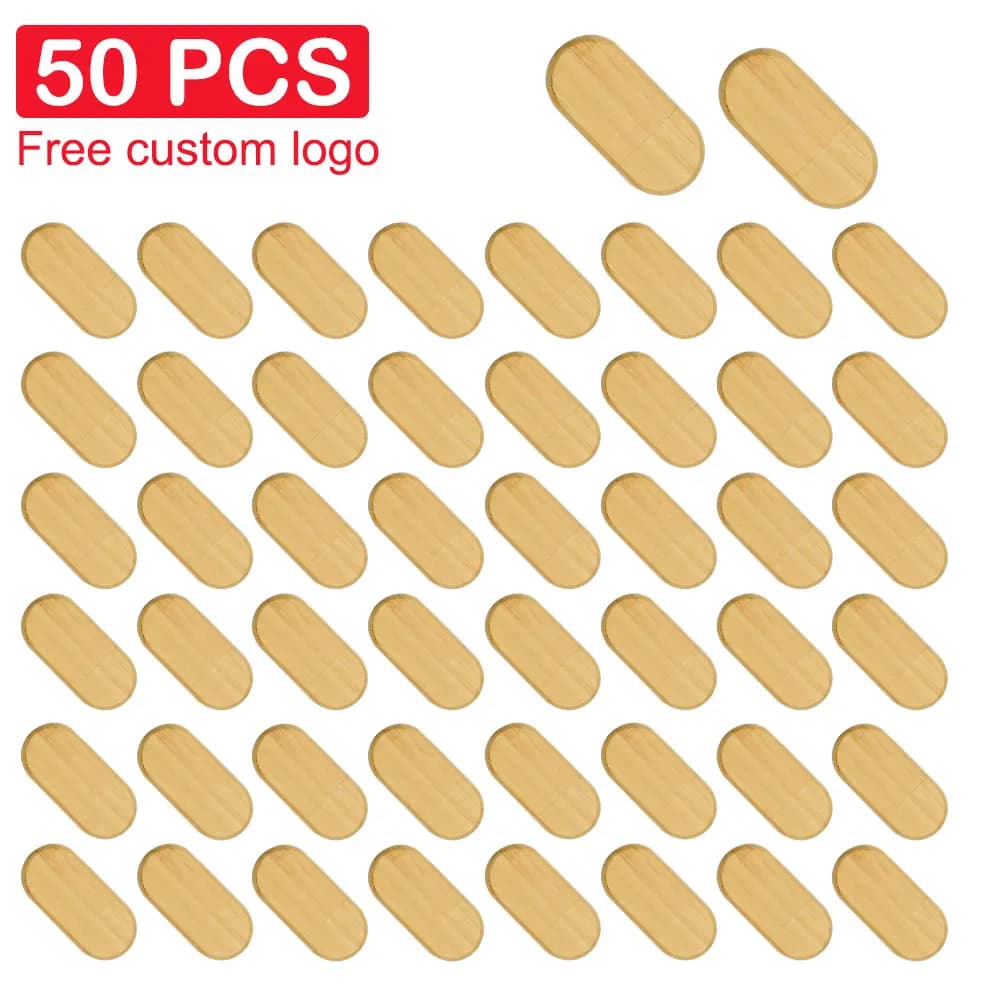 50 Pezzi Chiavetta USB 2.0 da 128GB, Pendrive in Legno Personalizzabile con Logo Gratuito, 4GB 8GB 16GB 32GB 64GB, Regalo di Nozze