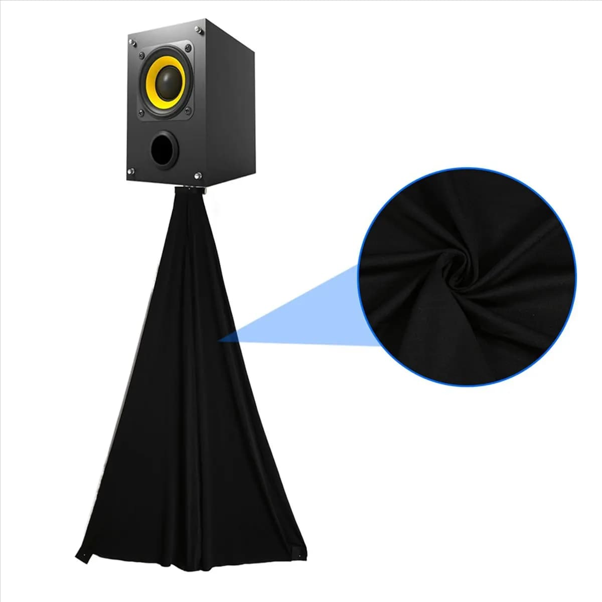 Superbo copertura universale per treppiede con gonna per supporto per altoparlante per luce DJ con materiale in poliestere estensibile, 2 pezzi
