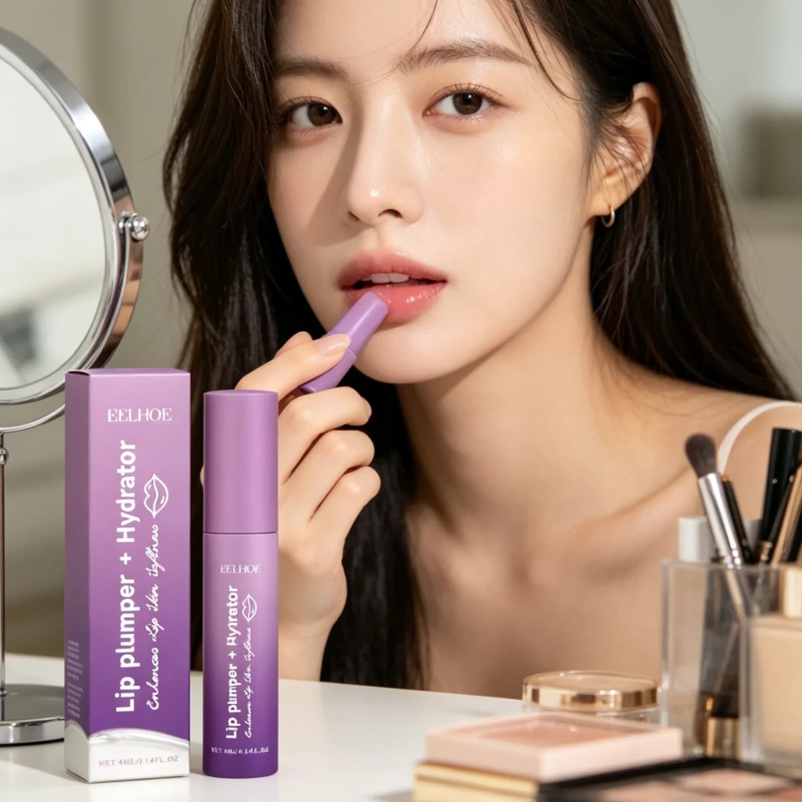 EELHOE Lip Plumper Idratante Barriera Protettiva Cura Nutriente Riparatrice Assorbimento Rapido Leggero Non Untuoso Idratante Labbra