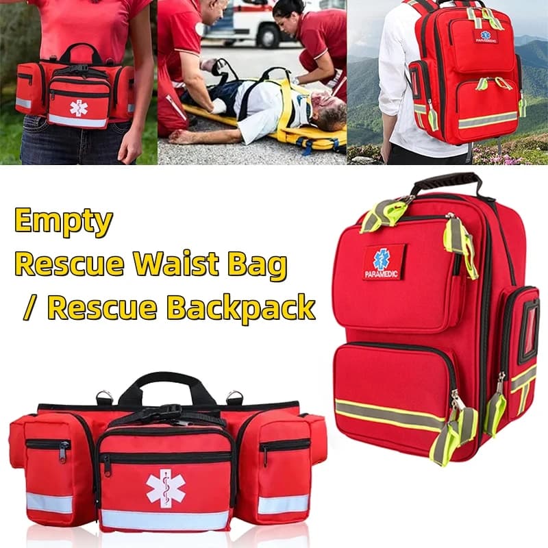 Borsa per soccorso in caso di catastrofe Kit di pronto soccorso Zaino di salvataggio di emergenza/Borsa in vita Borsa per kit di sopravvivenza di stoccaggio classificato di grande capacità