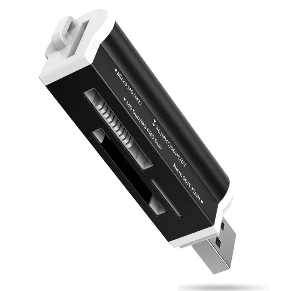 Lettore di schede di memoria multi USB 2.0 tutto in uno ad alta velocità per Micro SD T-Flash MMC SDHC MS PRO DUO TF M2 Memory Stick