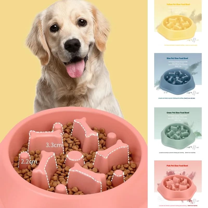 Dog Bowls Slow Feeder 1.5 Cups Slow Feeding Small Medium Breed Puppy Bowl for Fast Eater Dog Dishes to Slow Down Eating Maze