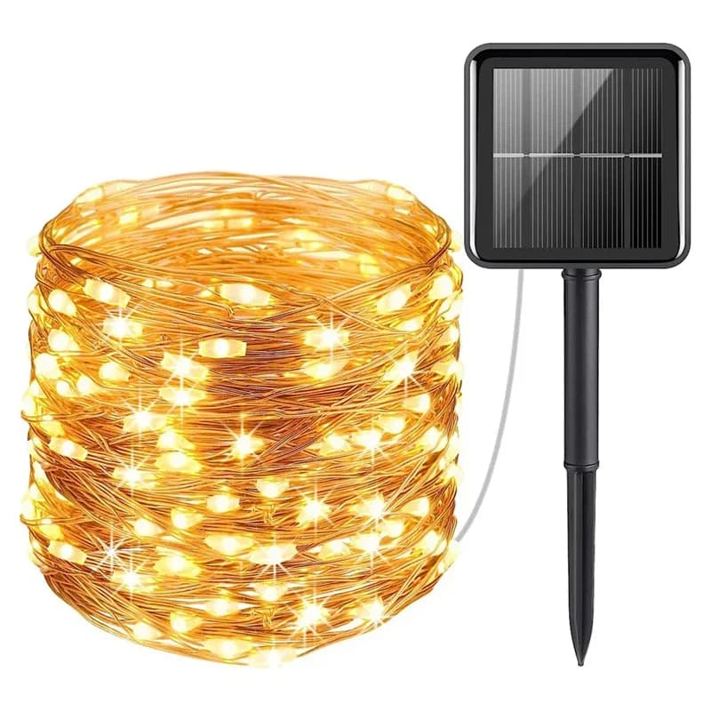1 confezione da 100/200 luci a stringa solari a LED impermeabili per esterni con 8 modalità di luce scintillante fata per l'albero di Natale decorazione della festa nuziale