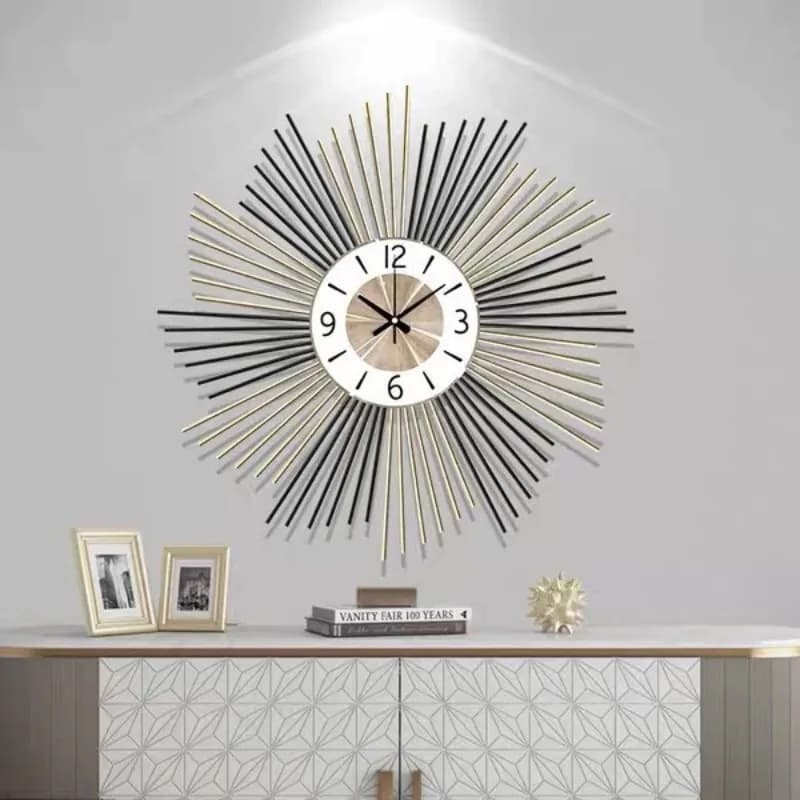 Orologio da Parete per Soggiorno, Decorazione Nordica alla Moda, Orologio Atmosferico da Appendere, Arredo per Sala da Pranzo