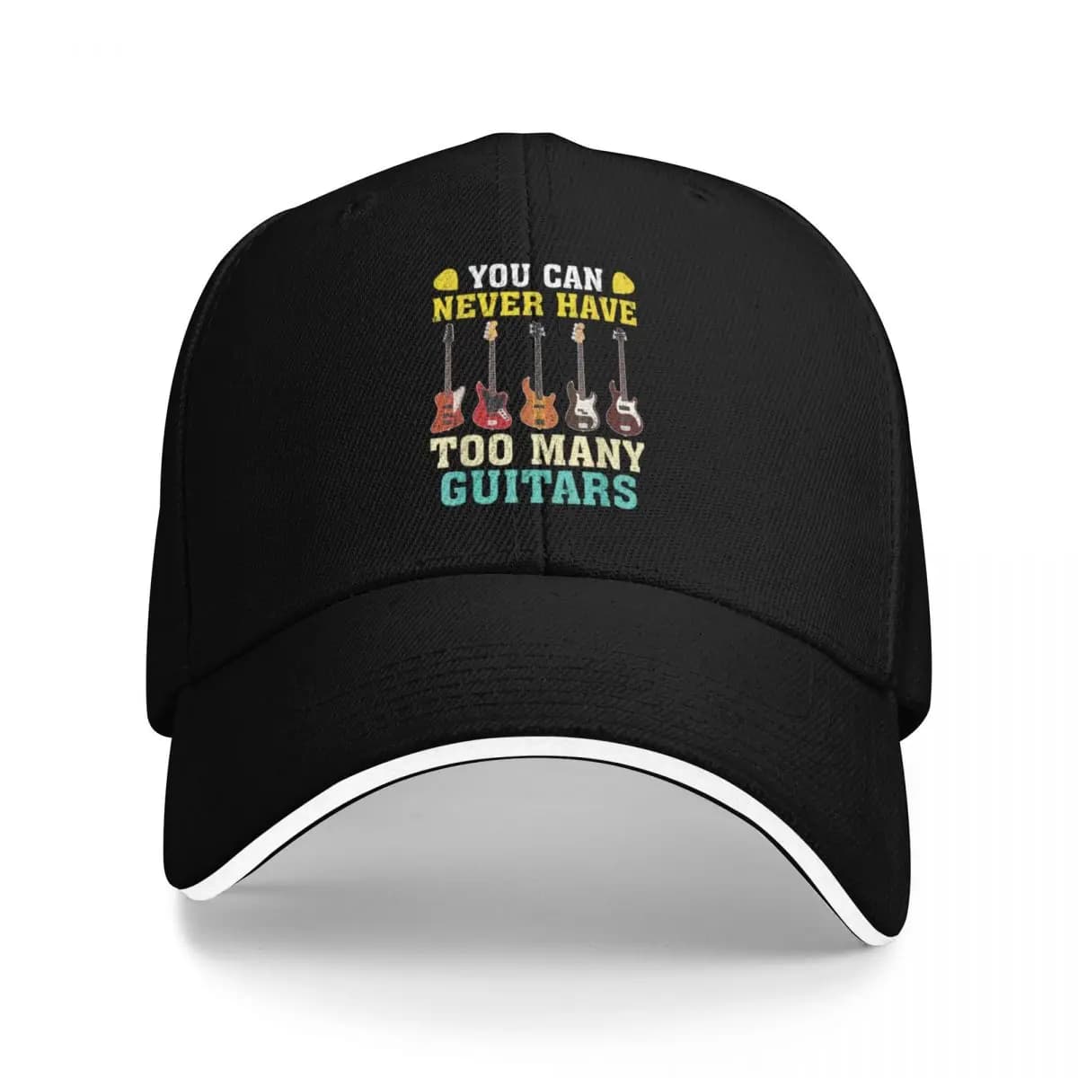 Regalo per gli amanti della chitarra Non puoi mai avere troppi chitarre Berretto da baseball Cappello da palla selvaggia Cappello da golf Icona Cappello da golf Uomo Ragazzo Bambino Donna
