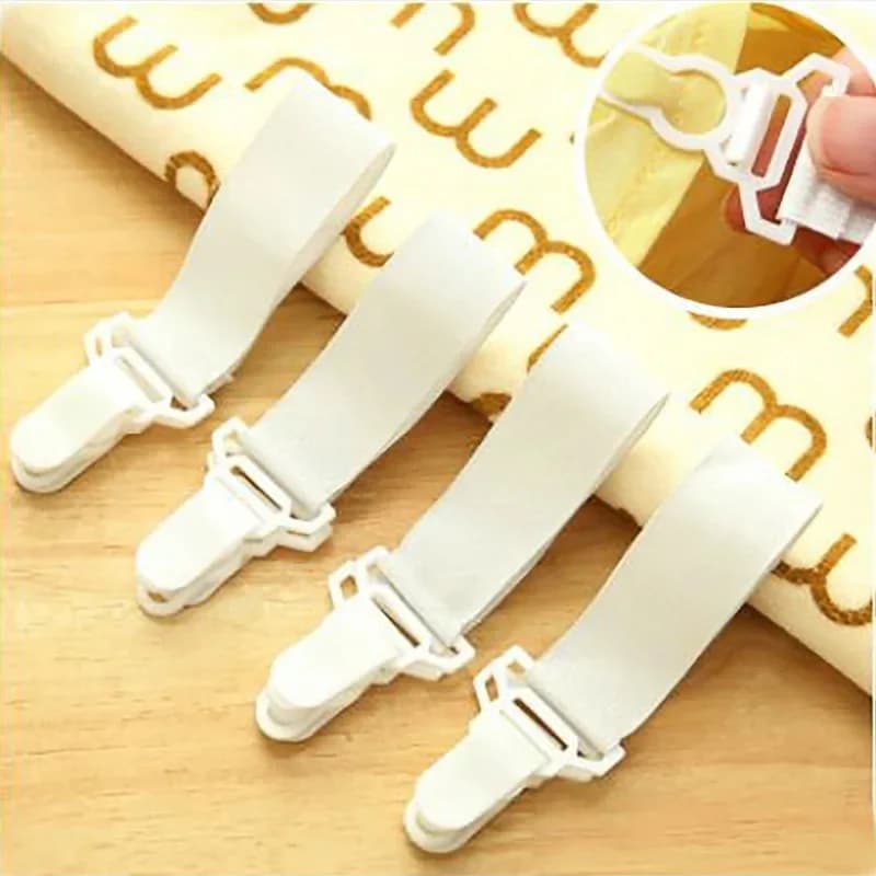 4-24pcs Elastic Band Retaining Clip 4x20cm Bed Sheet Fasteners Household Tablecloths Fixed Clip Portable Blankets Clamp
