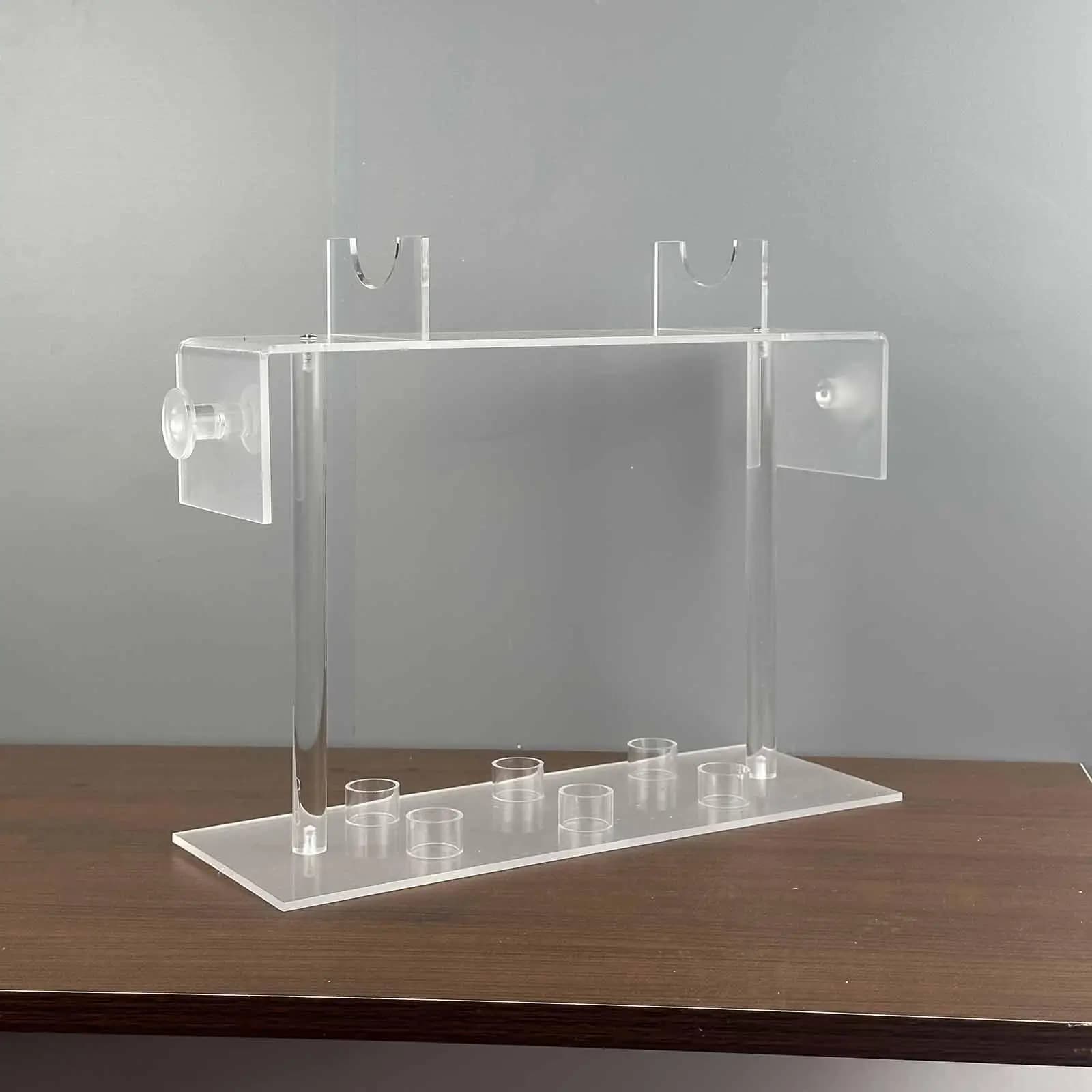 Acrylic Hair Dryer Stand Storage Holder Countertop Organizer Rack for Beauty Lover Bathroom Home Use