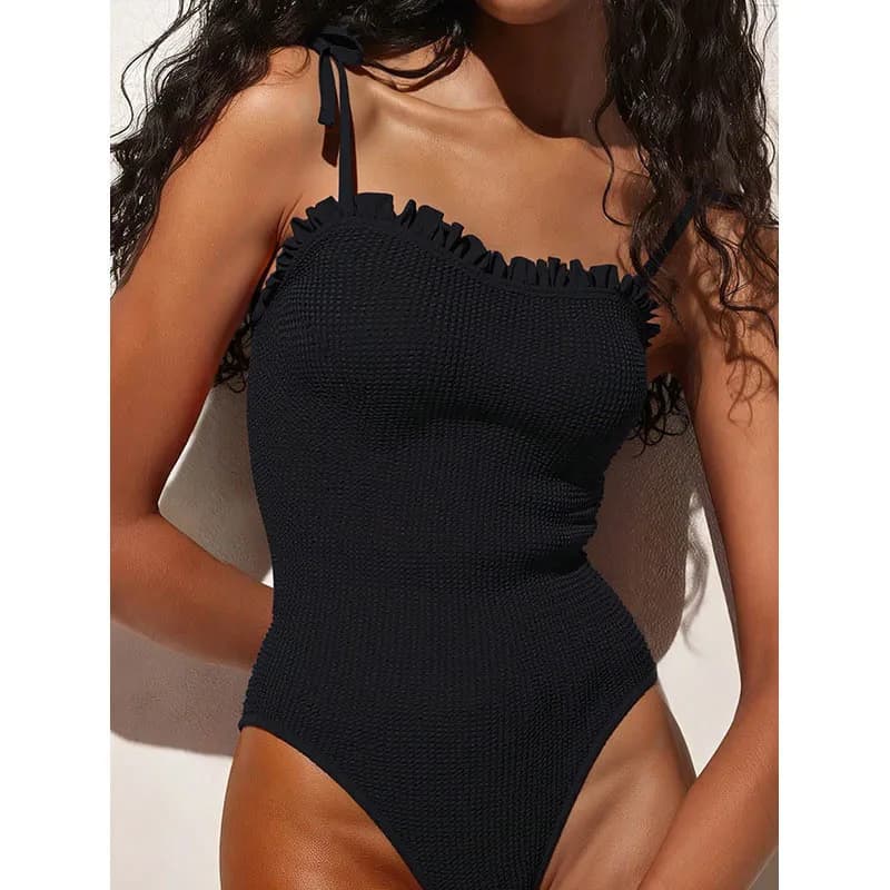 Nuovo Costume da Bagno Intero Nero Sexy 2026 da Donna, con Push-Up, per Piscina e Spiaggia