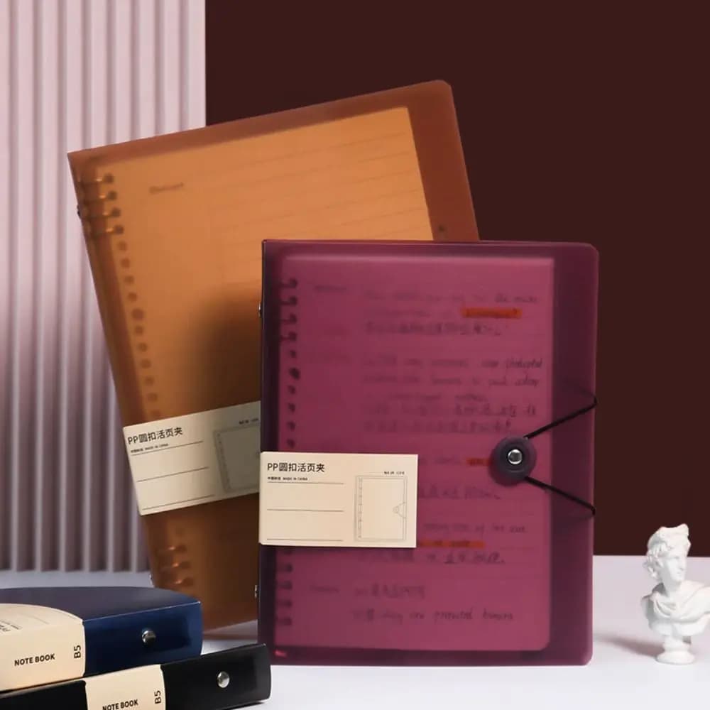 Copertina Interna per Raccoglitore A5/B5/A4, Copertina per Quaderno a 8 Fori, Copertina Trasparente per Quaderno a Fogli Mobili, Copertina Fai-da-te per Raccoglitore A4, Copertina per Cartella Portadocumenti