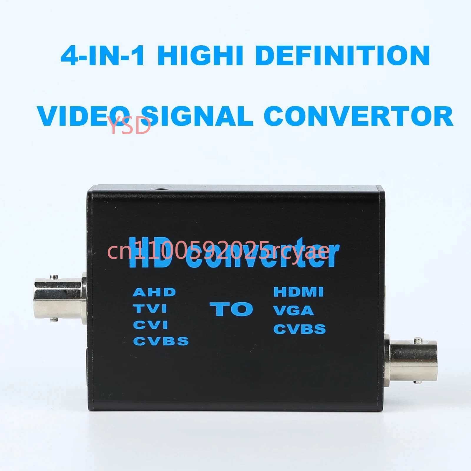 Convertitore AHD/TVI/CVI a HDMI HD, supporta il segnale video di monitoraggio coassiale CVBS, adatto per telecamere 1080p.