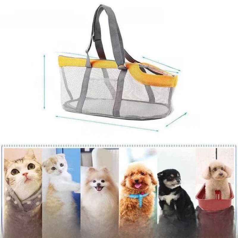 Travel Handbag Pet Carrier Breathable Mesh Bag for Dogs And Cats Small Dogs Outdoors Portable Bag Commuter Style Zipper Closure