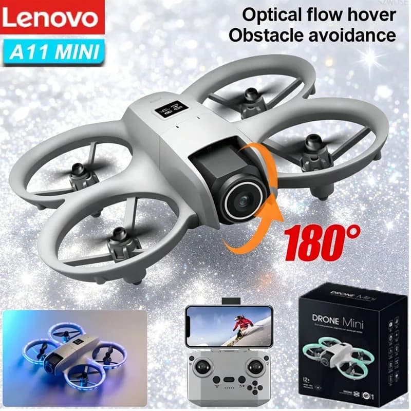 Lenovo A11 Mini Drone 5G Brushless Motor 4K 8K HD Camera Optical Flow Positioning 3000M FPV RC Range for Beginners Gift New
