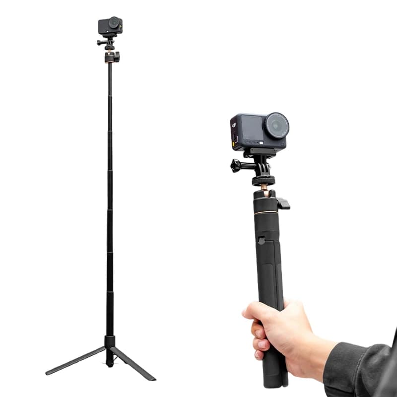 Set di bastoncini selfie per treppiede con asta di prolunga in metallo e alluminio per kit di accessori telescopici portatili DJI Action 6