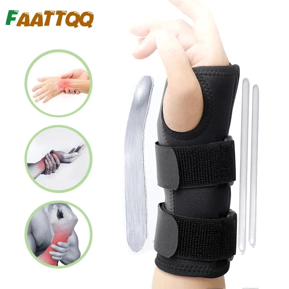 Supporto per tutore per polso per tunnel carpale 1PC con 2 cinghie e stabilizzatore per stecca metallica - Aiuta a alleviare la tendinite, l'artrite del tunnel carpale