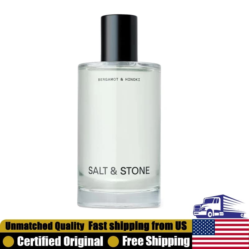 SALT & STONE Body Mist al Bergamotto e Hinoki 3.4 Once, Fragranza Legnosa Aromatica a Lunga Durata con Feromoni per Donne e Uomini