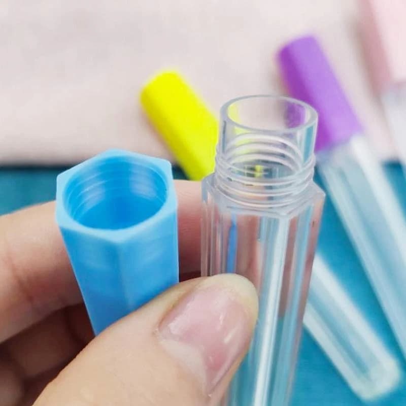 4 pcs transparent plastic for felt embroidery, sewing needles container, pin, needle storage tube,