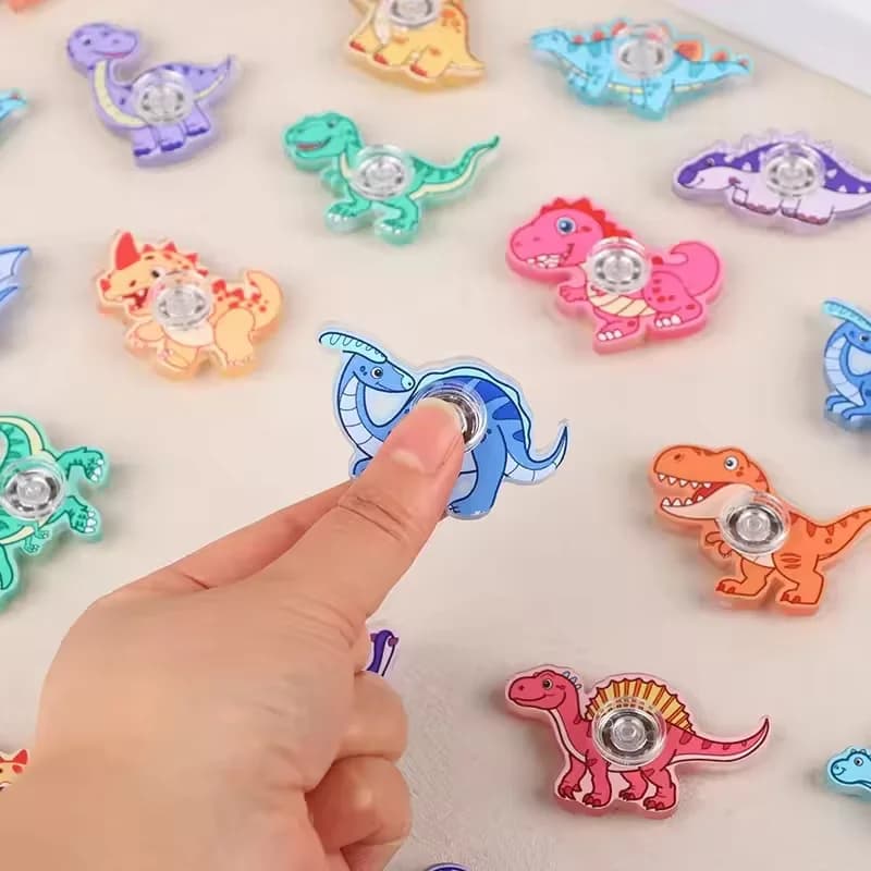 Giocattolo Antistress Dinosauro Cartoon Carino, Fidget Spinner, Gadget per Feste di Compleanno, Premi per la Classe, Giocattoli Rotanti da Dito, Regalo per l'Autismo