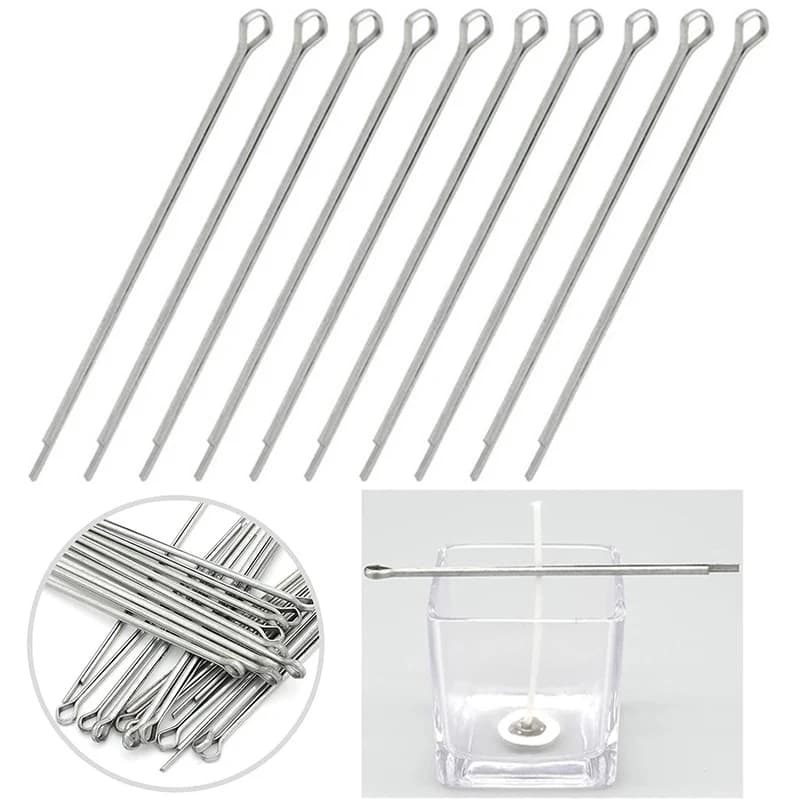 3-10 pz stoppino Clip portacandele stoppino in acciaio inox fissatore Clip candela che fa centraggio dispositivo fissaggi accessori 12cm/4.7 pollici