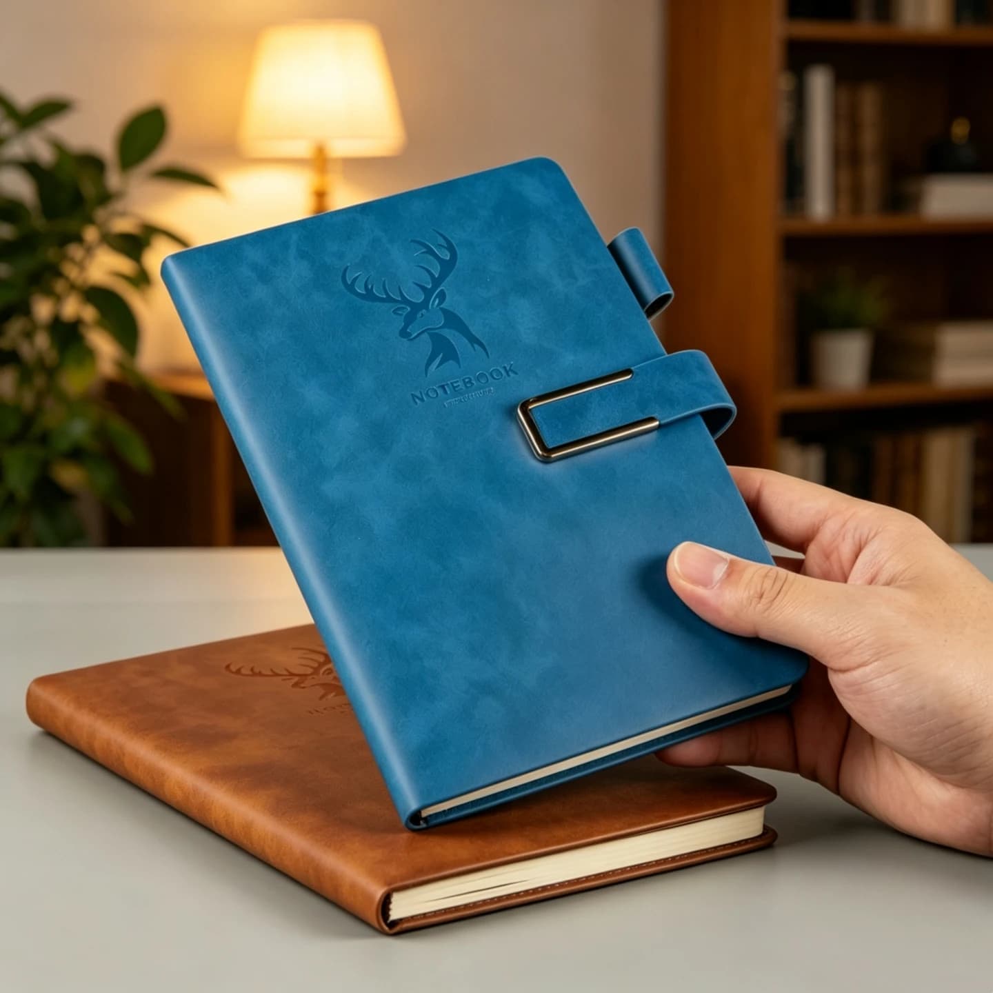 A5 Chic Leather Snap Notebook - Stylish Journal & Diary for Students, Professionals & Daily Notes Premium Faux Leather Journal