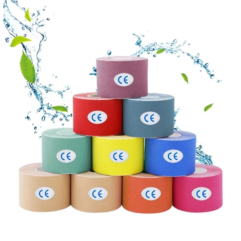 Nastro Kinesiologico, Bende per Palestra e Fitness, Elastico Traspirante in Cotone Adesivo per Lesioni, Boxe, Ginocchia e Sollievo dal Dolore Muscolare