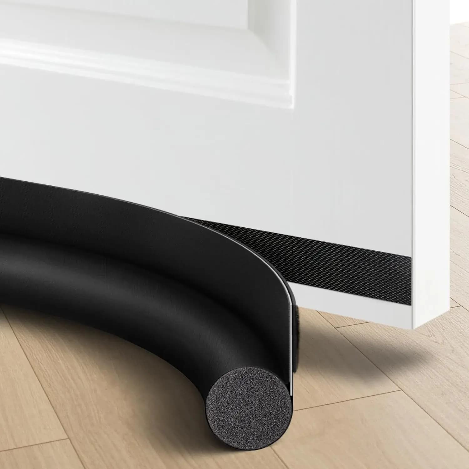 Door Seal Strip Self Adhesive Soundproof Foam Rubber Weatherstrip Adjustable Under Door Sweep Gap Draft Stopper