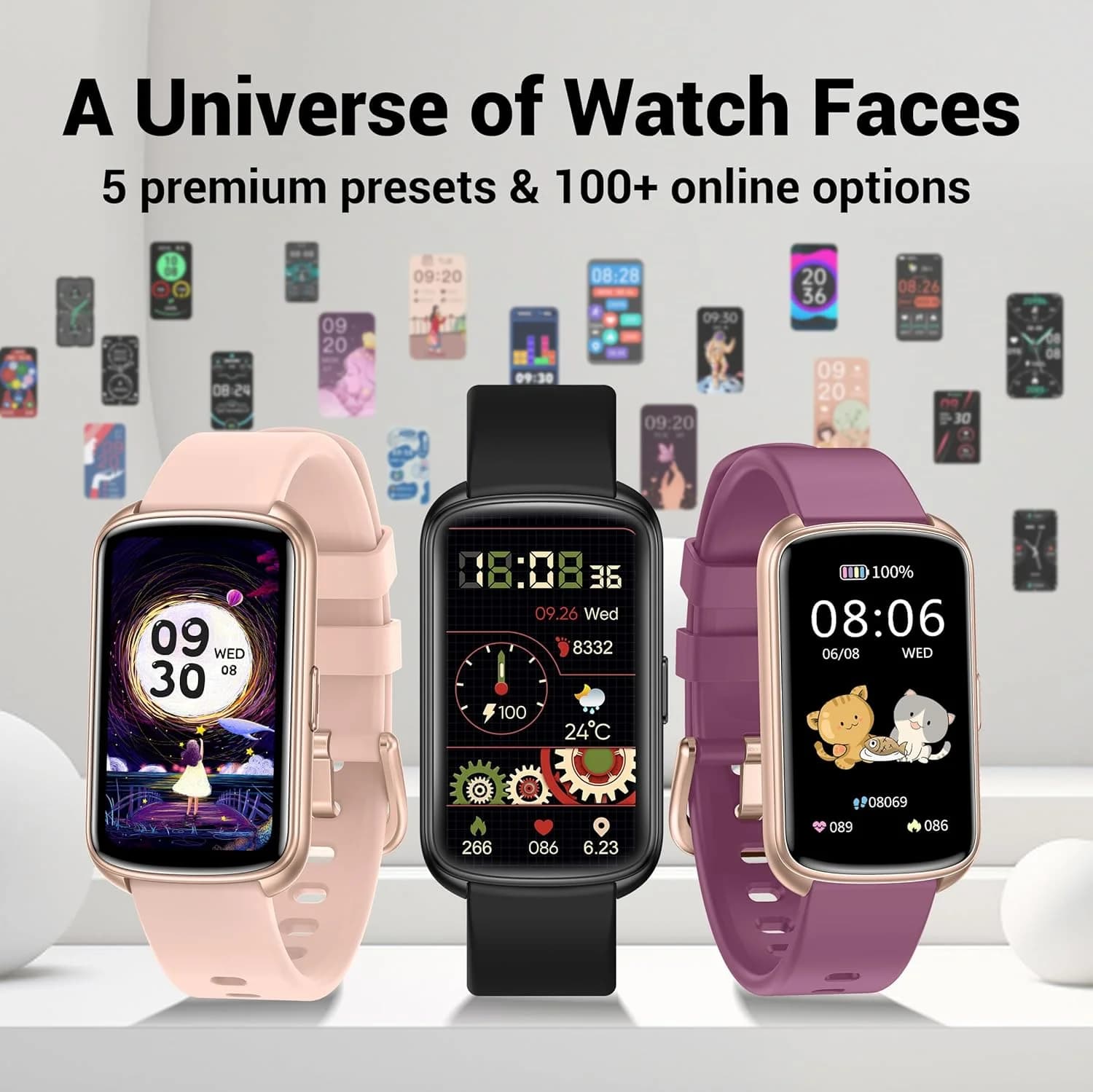 Smartwatch Blackview R10 con Monitoraggio Frequenza Cardiaca e Pressione Sanguigna, Impermeabile, Fitness Tracker, Orologio Sportivo per Android e iOS