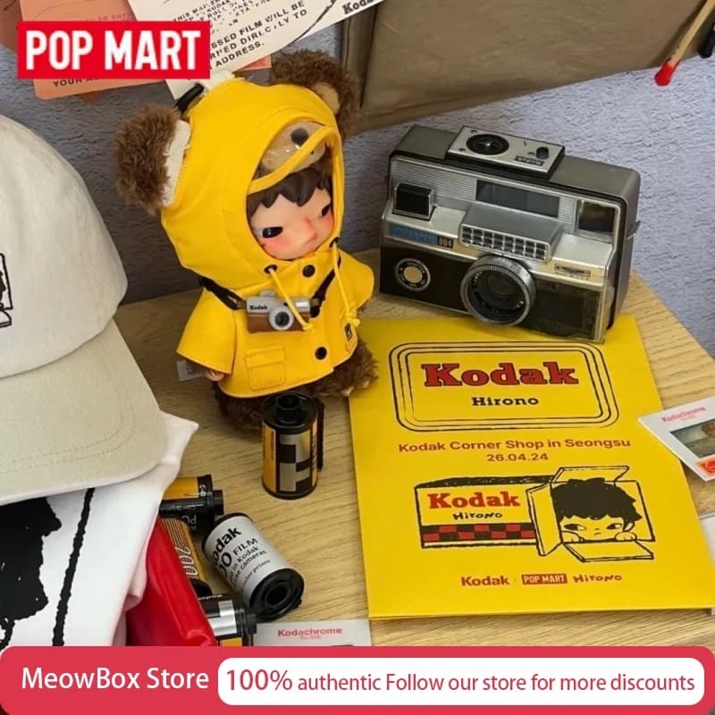 Genuine Pop Mart Hirono Kodak Series Plush Figurine Blind Box Collectible Figurines Hanging Ornament Festival Gifts Vinyl Figur