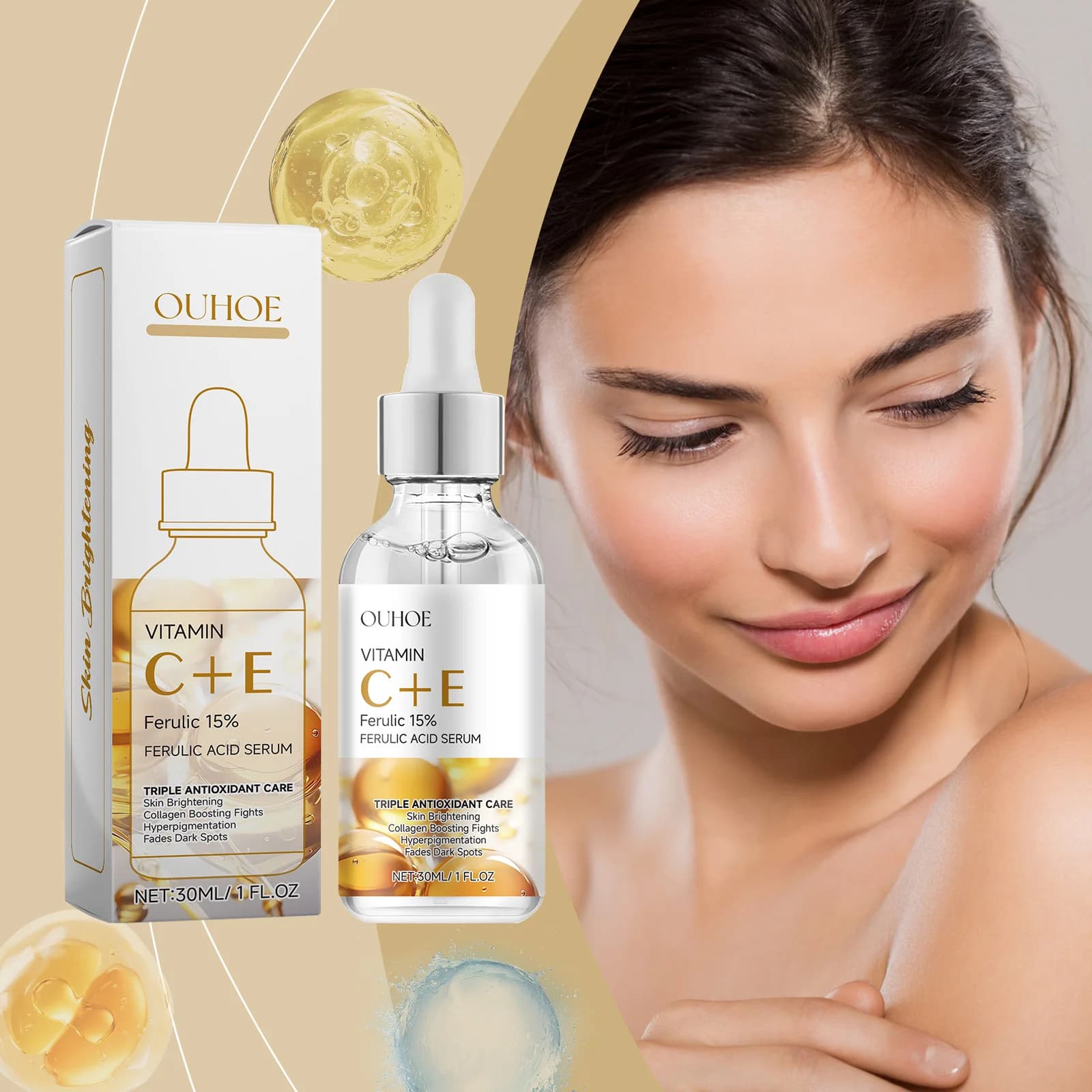 Serum Dissolvency Thin Lines Hydrating Shaking Reducing Pores Vitamin C And Face Essence Nutrient Skin Care