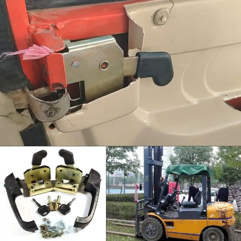 NEWEST Forklift Loader, Tool Box Latch, Door Lock Handle Set, for electric tricycle, loader door, Universal Tractor, Heavy Equipment Locking