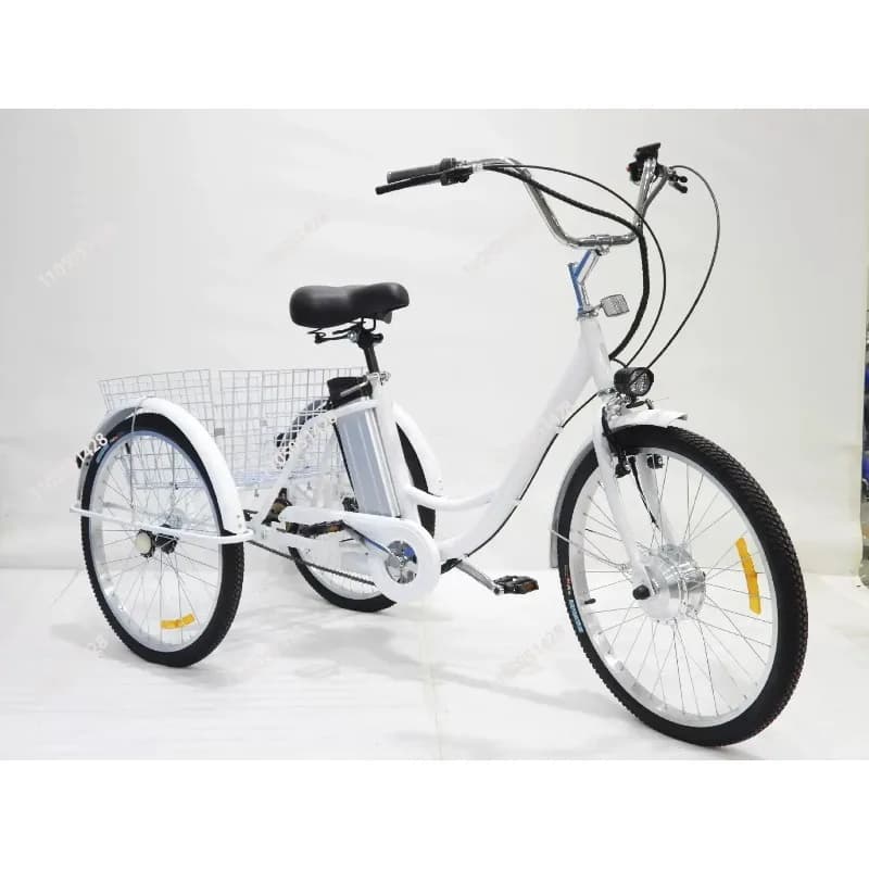 3 Wheel Electric Tricycle Cargo Bike For Elder 36V Adult Family Electric Booster Bicycle With Basketremovable Battery Ebike