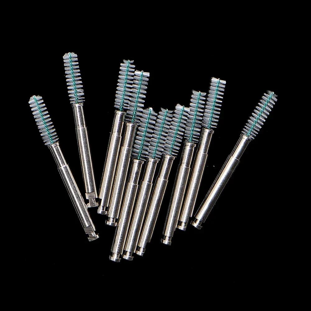 100 pz laboratorio dentale Spazzola per la pulizia del canale radicolare Pulisci il canale radicolare del dente Spazzola per canale dentale Strumenti per dentisti Materiali dentali