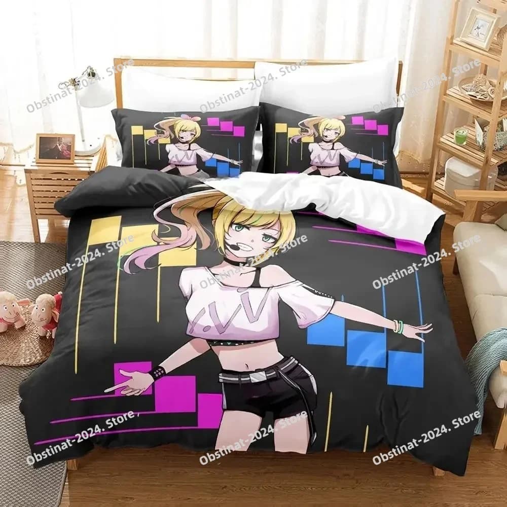 Stampa 3d anime Kawaii Girls Kizuna AI Set biancheria da letto Singolo Twin Completo Queen King Size Set copripiumino camera da letto per bambini adulti Set