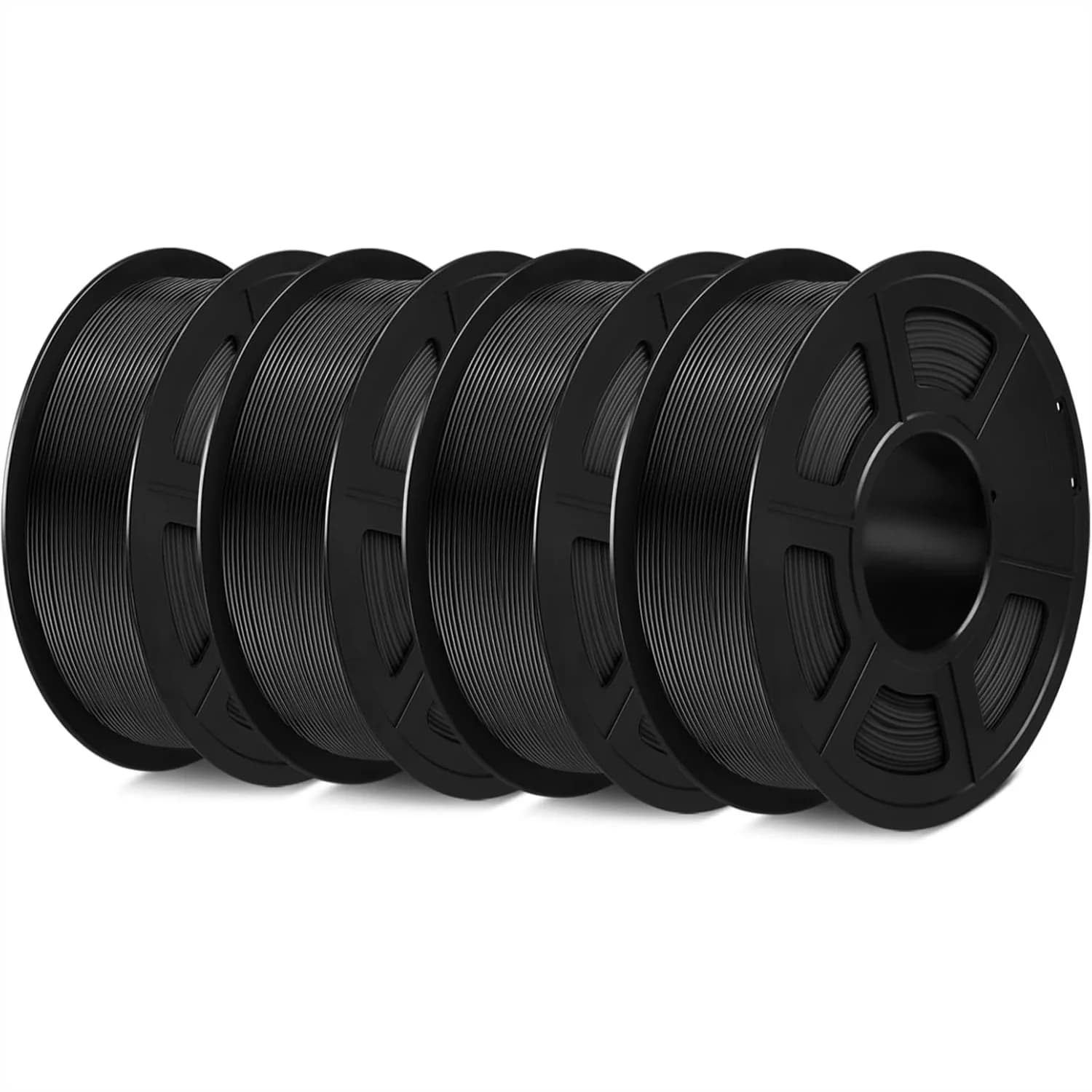 Filamento PETG 1.75mm 4KG (4x1kg Nero) con Ottima Adesione tra Strati, Resistente alle Intemperie, Alta Resistenza agli Urti per Parti Esterne e Meccaniche