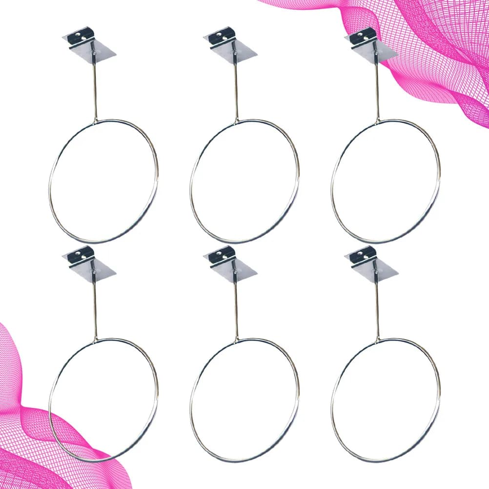 6Pcs High Strength Iron Ball Display Rack Wall Mounted Sports Ball Holder for Basketball Volleyball Soccer Exercise Balls Fast