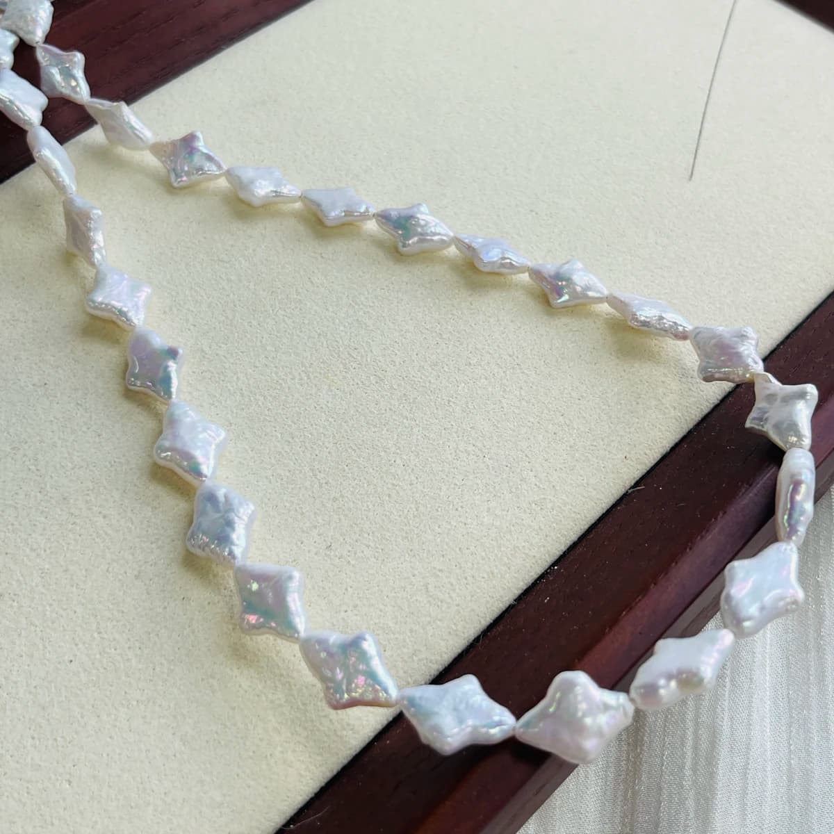 10x15mm Baroque Natural Freshwater Pearl Cross Star Beads Pendants and Pendants for DIY Woman Man Necklace Jewelry Creation Accessories