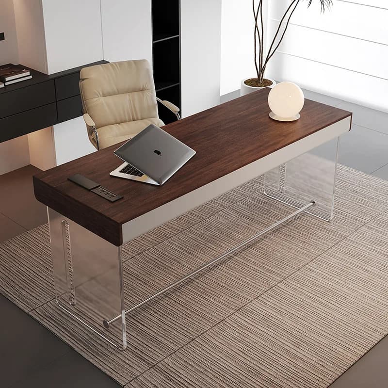Scrivanie per ufficio studio minimalista italiano Designer creativo nordico Scrivania per computer in acrilico Mobili per ufficio galleggianti di fascia alta FYOD