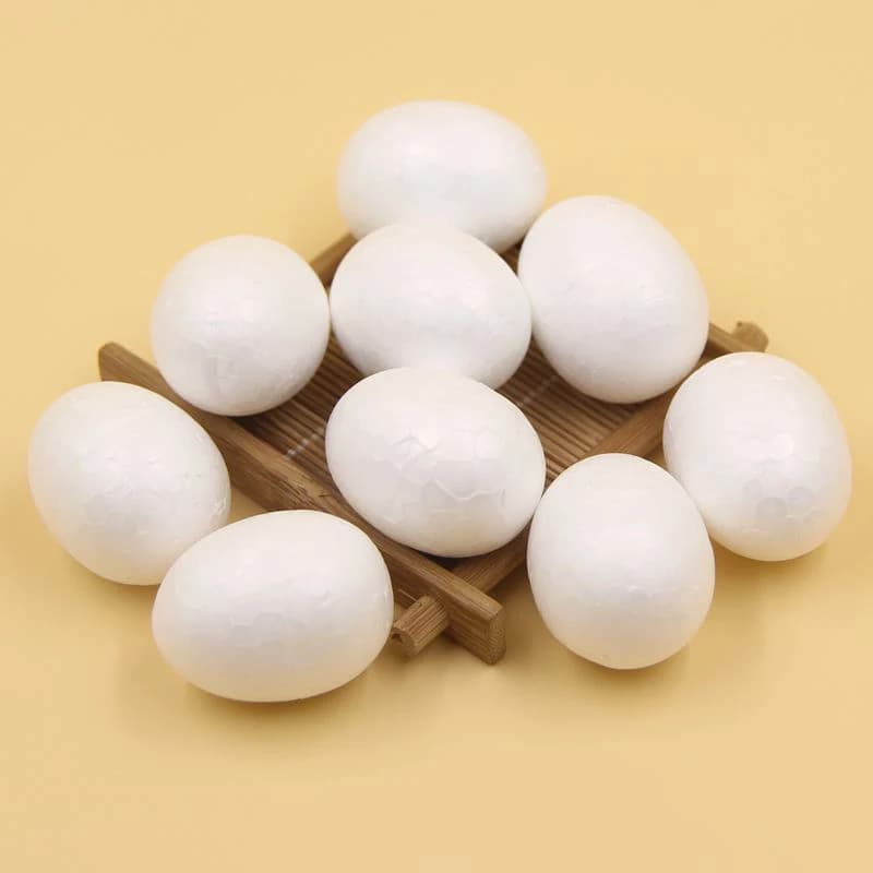 20 Pz/lot 4 CENTIMETRI White Foam Eggs Modeling Polystyrene Polystyrene Foam Ball Eggs Shape FAI DA TE Christmas Decorations Children's Gifts
