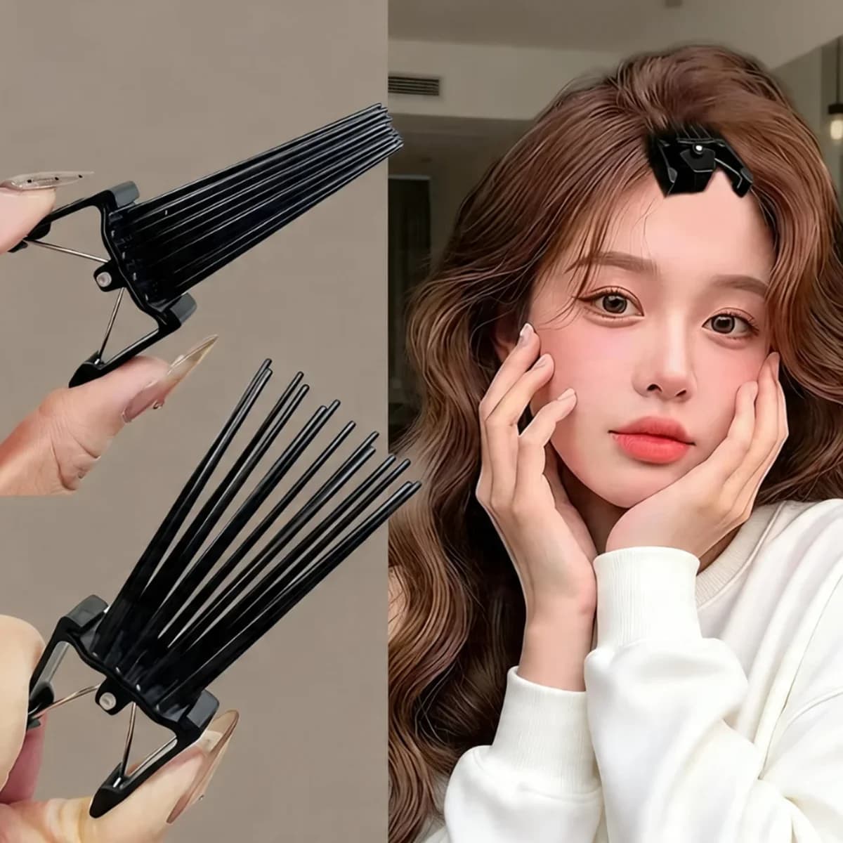 2 Pezzi Fermaglio per Capelli Semplice e Volumizzante, per Arricciare e Donare Volume Naturale alle Radici, Strumento per lo Styling e la Volumizzazione dei Capelli da Donna