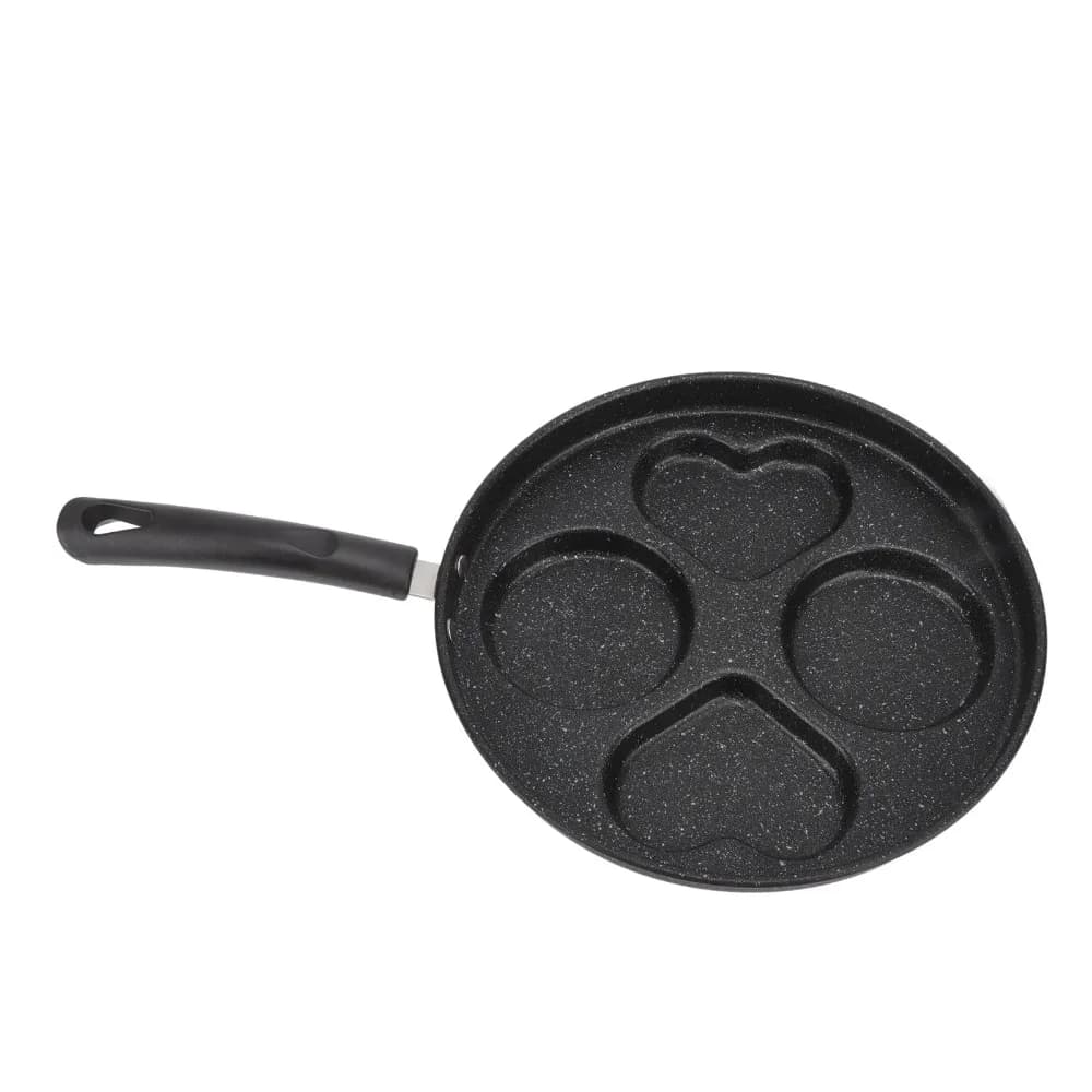 Aluminum Alloy Egg Frying Pan Black Even Heating Frying Pan Non Stick Easy To Hang Omelette Pan Pancake Bacon Burger