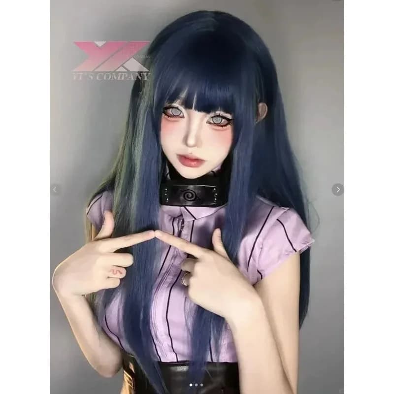 25COS2025 Hinata Hyuga Shippuden Generation Hinata Shirt Pants Belt Costumes Cosplay Cosplay Costumes Halloween Carnival Parrucca