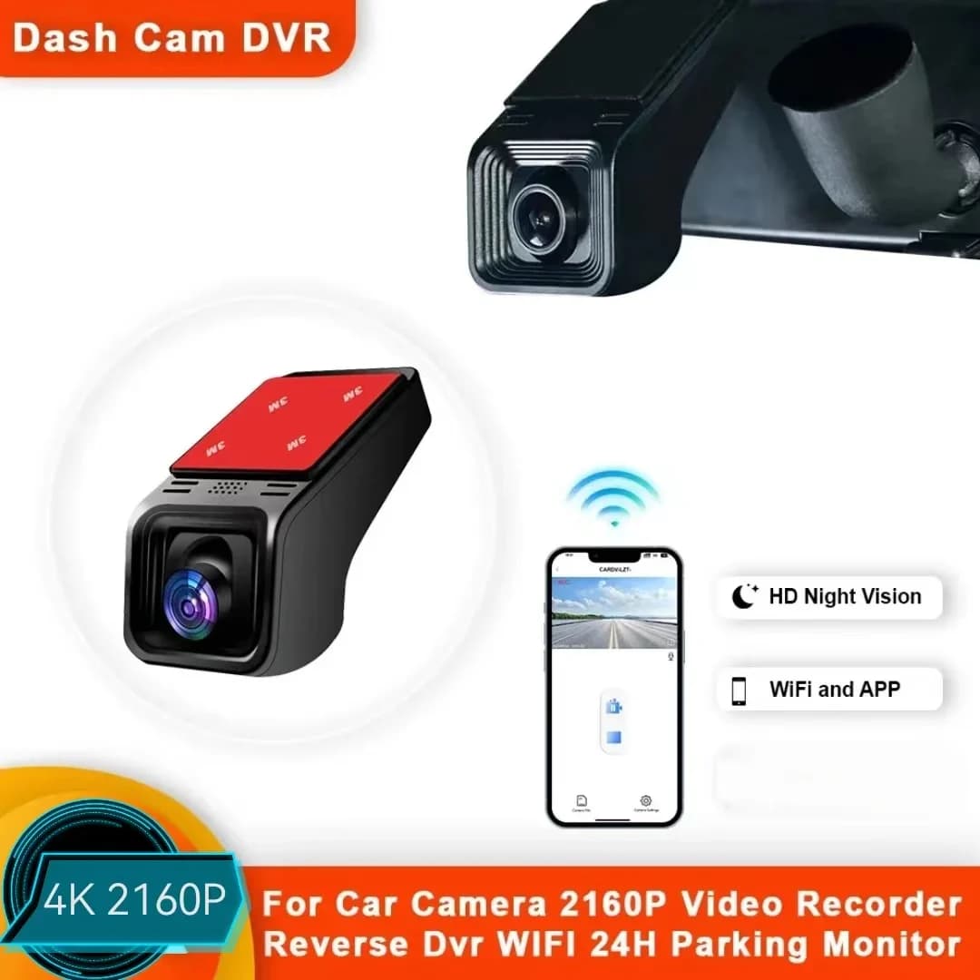 4K 2160P WiFi Car DVR Dash Cam Camera 2K 1600P 24H Parking Monitor APP Control Car Video Recorder for All Cars