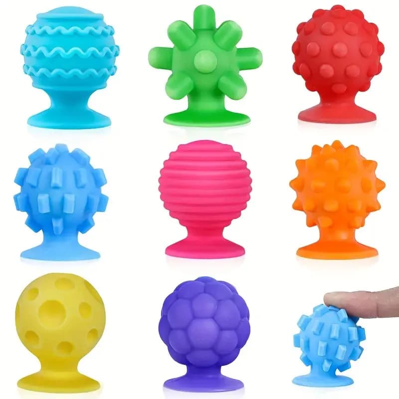 Giocattoli sensoriali Fidget con ventose strutturate per autismo Sollievo dall'ansia Agitarsi Giocattoli antistress Apprendimento precoce Montessori Giocattoli per bambini