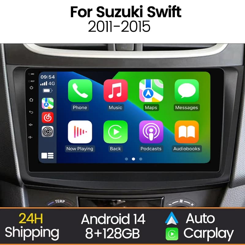 MEKEDE Android Auto Carplay 9'' Car Radio Screen For Suzuki SWIFT 2010-2016 Multimedia Player Audio Stereo Head Unit Wifi 4G