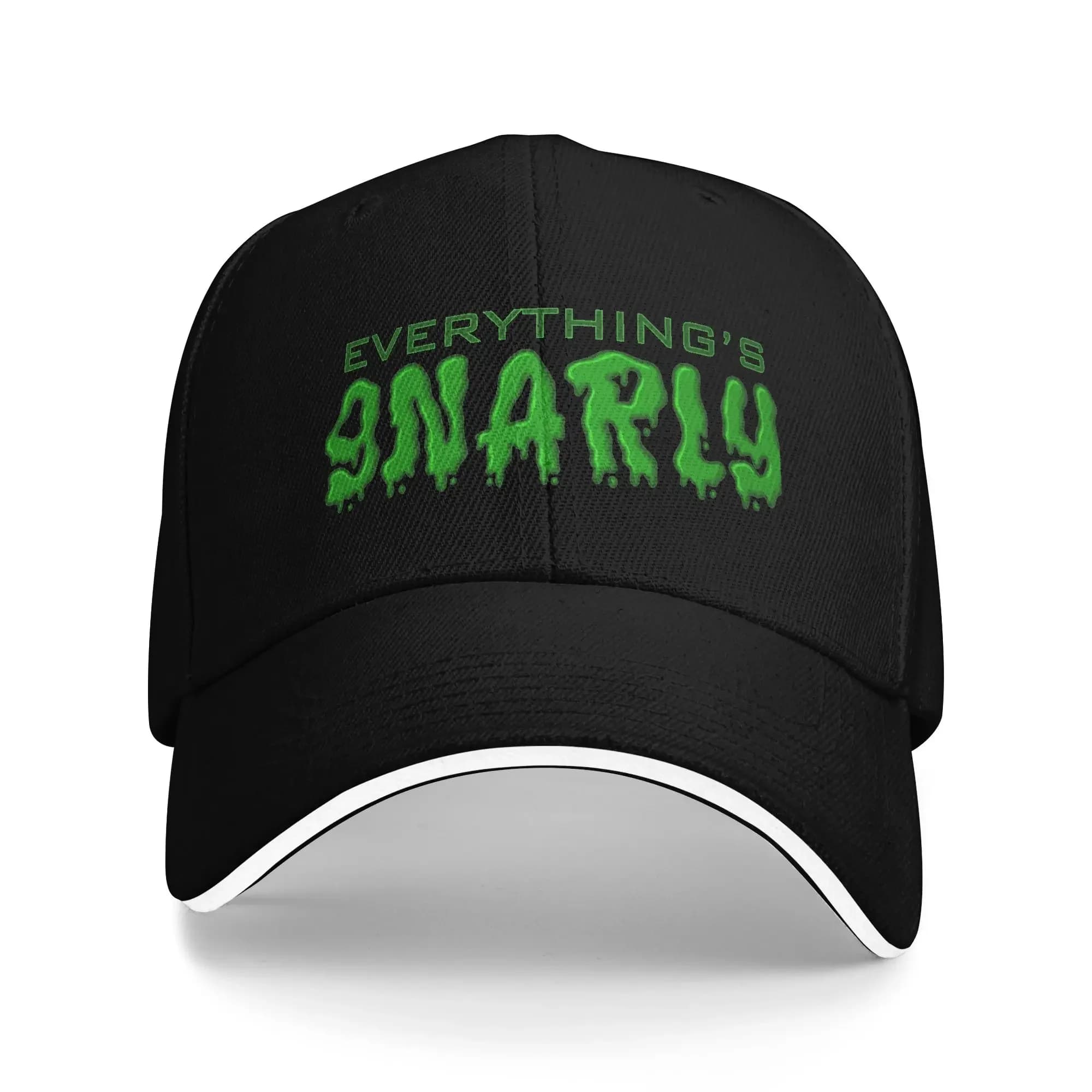 Everything's Gnarly Katseye Baseball Cap Vintage Sandwich Cap Unisex Style Adjustable Caps Hat Running Golf