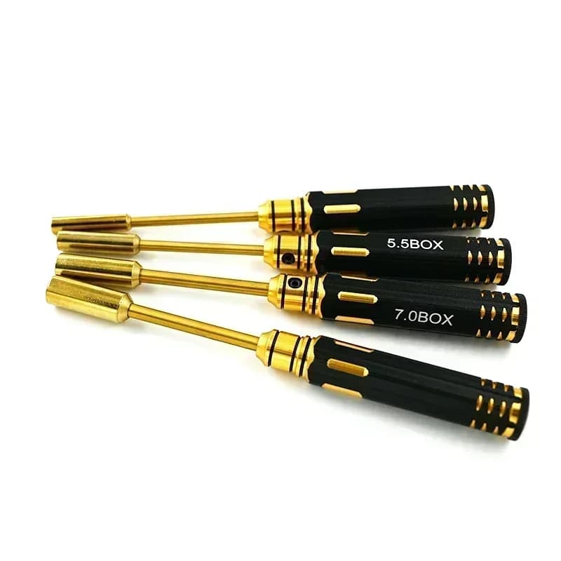 4 pz/set Strumenti RC Set di Cacciaviti Esagonali placcatura in titanio temprato 4.0 5.5 7.0 8.0mm Cacciavite Per Giocattoli Elicottero Rc (1 set))