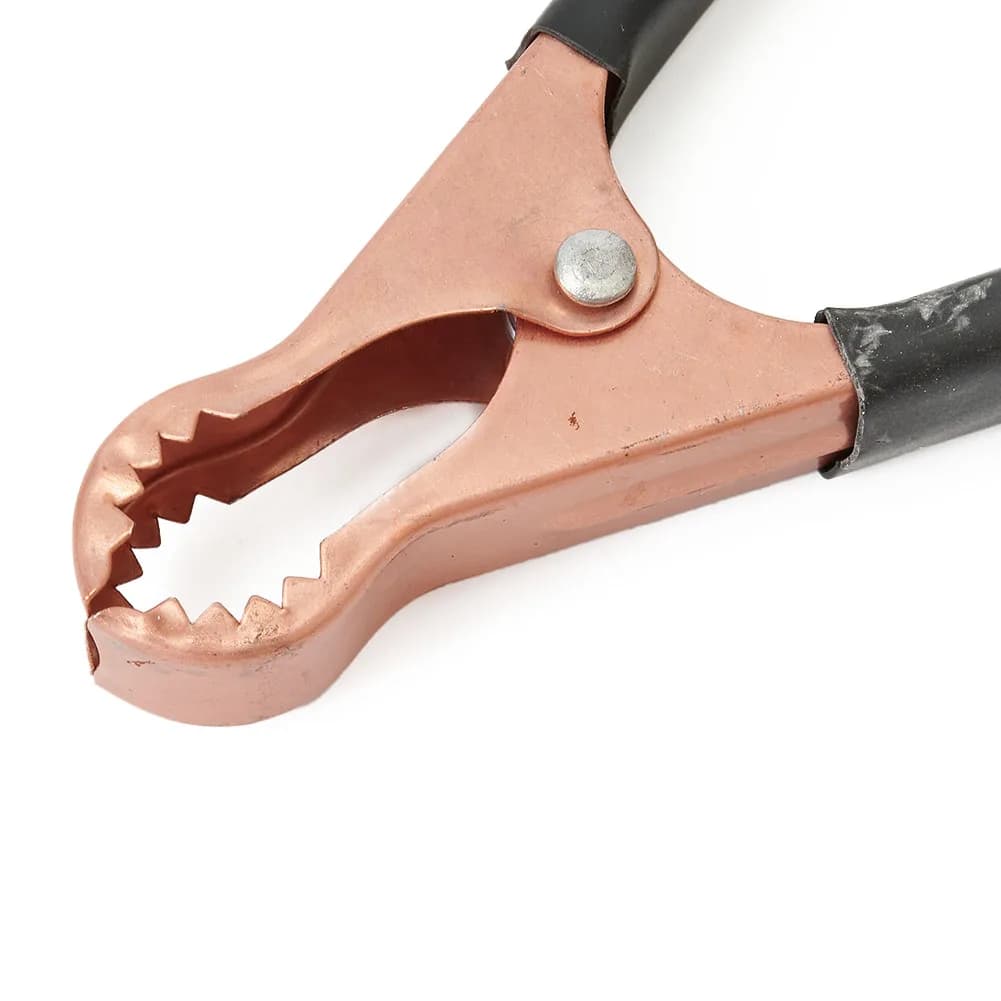 Morsetto di prova per clip per caricabatteria a coccodrillo placcato in rame da 2 pezzi per avviamento di emergenza applicato per progetti elettrici, tester di tensione