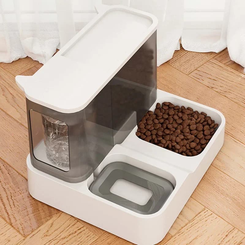 Distributore automatico di acqua per gatti di grande capacità Separazione bagnata e asciutta Contenitore per alimenti per cani Ciotola per acqua potabile Forniture per animali domestici
