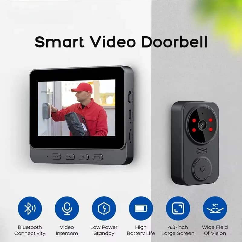 M8 Smart Visual Doorbell WiFi Two Way Intercom Infrared Night Vision Remote Monitoring Security System